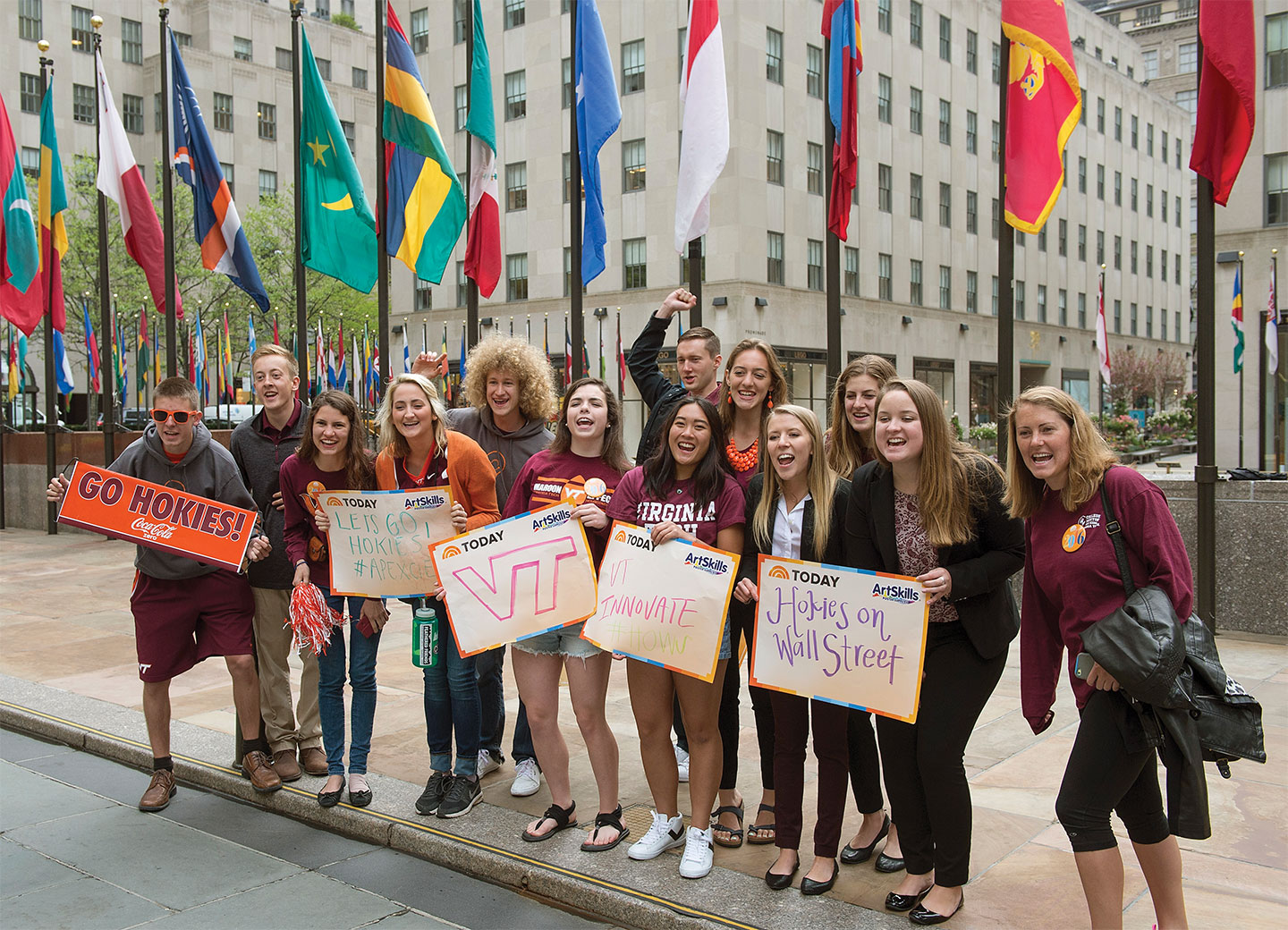 Virginia Tech students in NYC