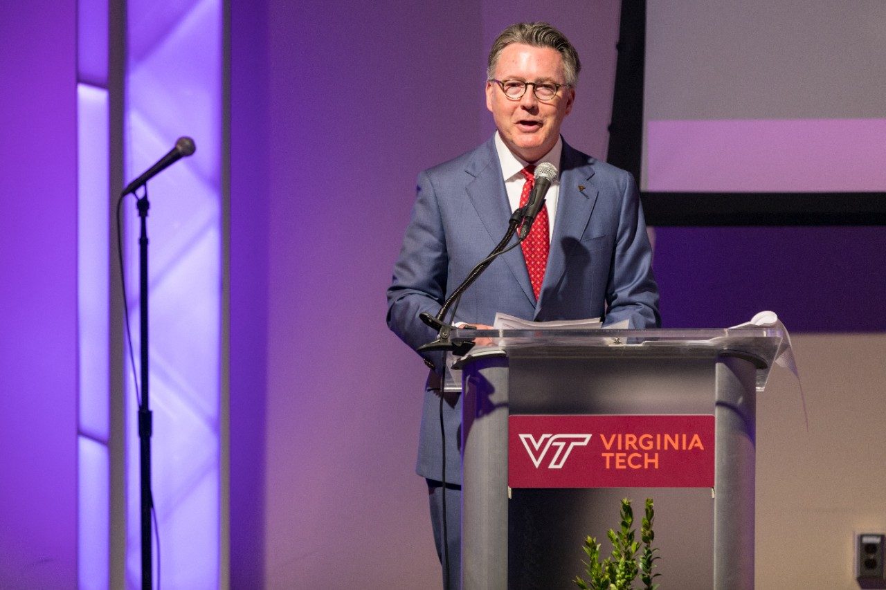 Virginia Tech President Tim Sands announced the new Ujima Living Learning Community