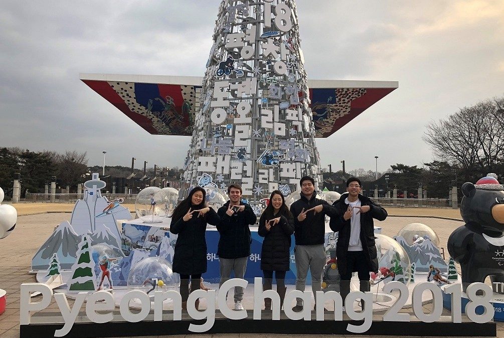 From left: Lindsey Kim, Jay Hurlocker, Colleen Song, Paul Choi, Kevin Kim