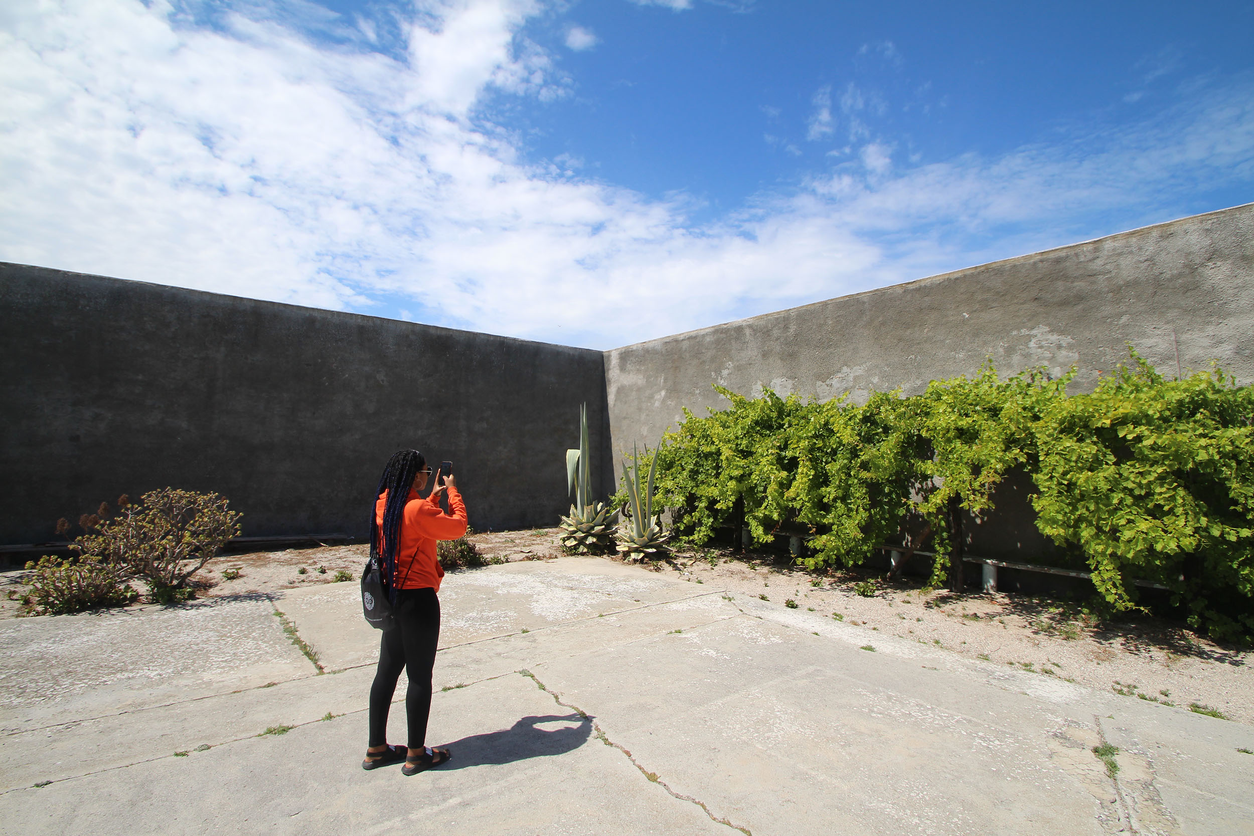 The corner of the Robben Island prison where Nelson Mandela wrote parts of his autobiography, “A Long Walk to Freedom.”