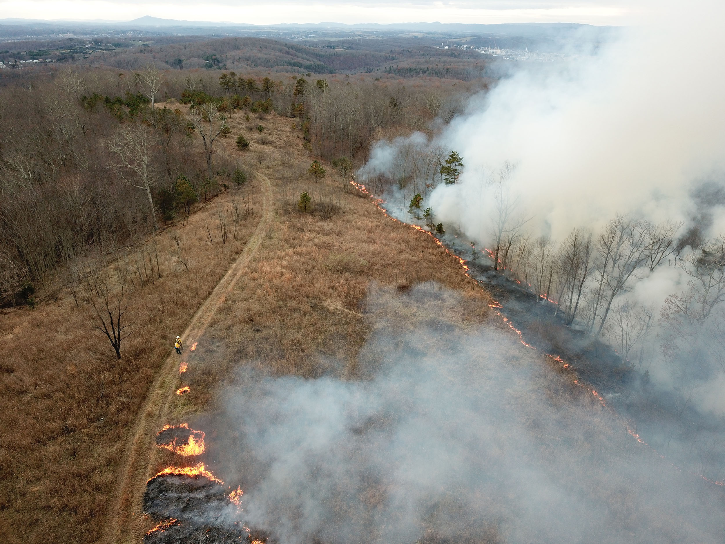 UAV view of the burn