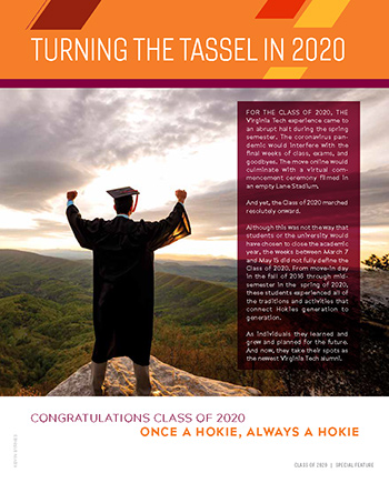 Virginia Tech Magazine, Summer 2020 Graduation Insert