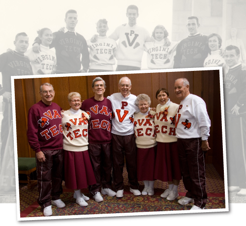 1955-56 cheerleading squad