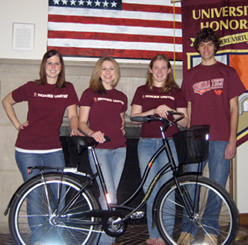 Virginia Tech University Honors students in BikeTown programinvolved in 