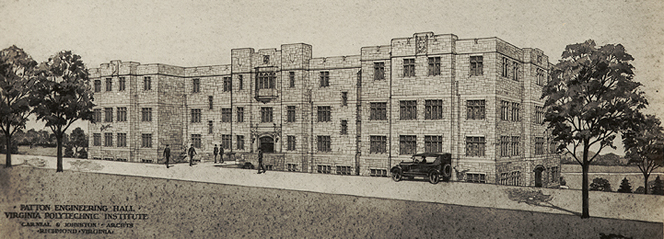 Patton Hall rendering from the early 1990s