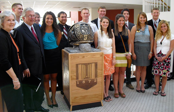 Class of 2011 students with President Charles W. Steger and Janet Steger