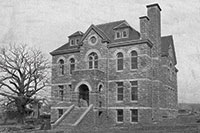 Built in 1899 as a YMCA building with the help of alumni donations, the first campus building to utilize native limestone is known today as the Performing Arts Building.