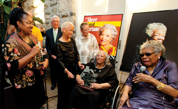 Joanne Gabbin, Robert Vaughan, Nikki Giovanni, and Virginia Fowler. Photo by Michael Kiernan.