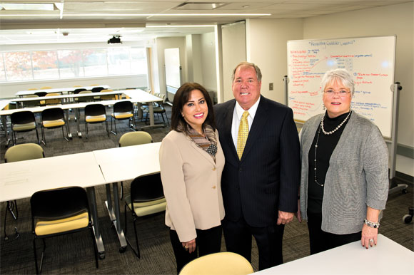 Roya Gharavi, Floyd W. Merryman III '81, and Pat Merryman