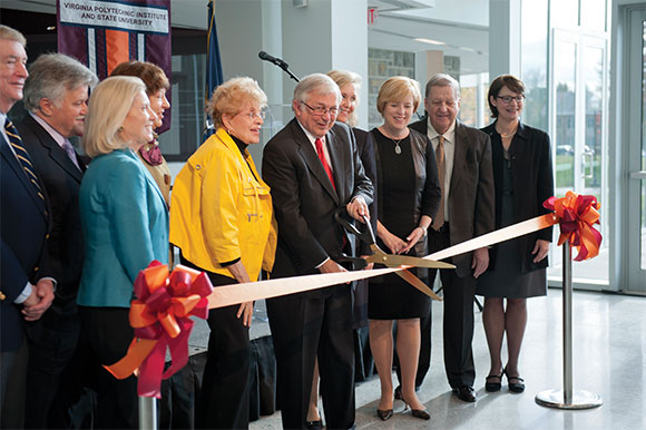 ribbon cutting for the Moss Arts Center