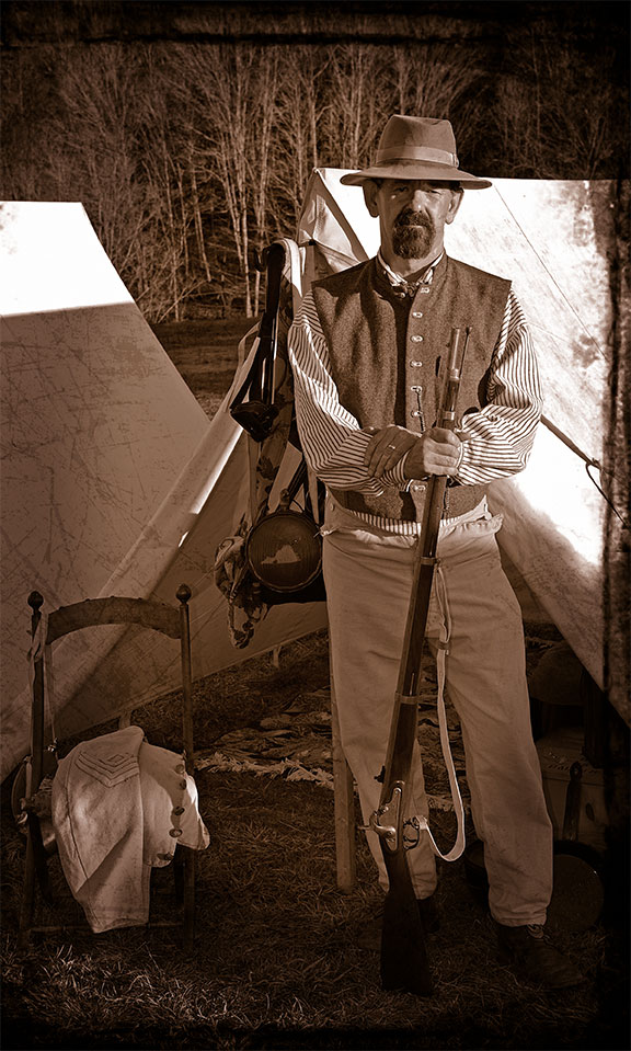 Civil War reenactor