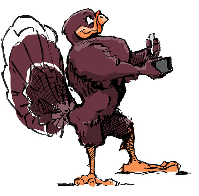 illustration: HokieBird flying a drone