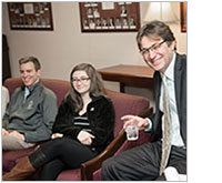 Virginia Tech Provost Thanassis Rikakis with students