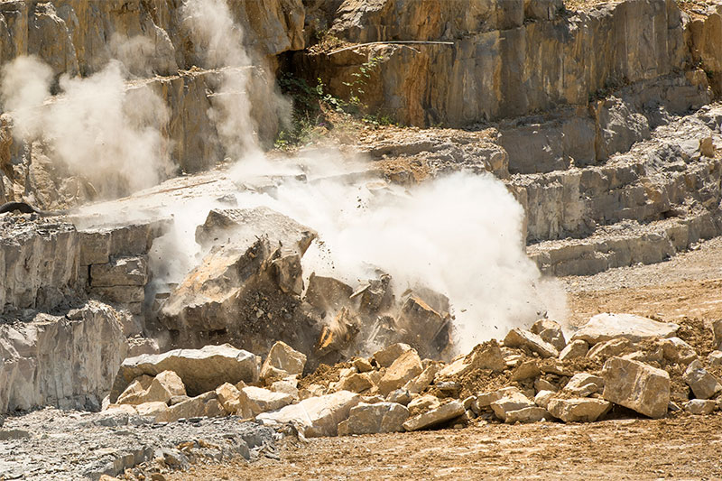 blasting at Virginia Tech's quarry